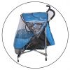 Детская коляска трость, коляска трость Ecobaby Tropic, Экобейби Тропик, с накидкой на ножки, цвет Sky, ярко-голубой с графитовым, коляска-трость на осень, трость с большим капором до бампера, трость с лежачим положением спинки, самая легкая трость